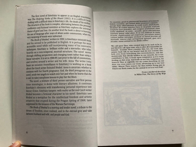THE BOOK OF HRABAL - PETER ESTERHÁZY  BRANDL & SCHLESINGER  McPherson's Printing Group, 2004  Paperback (9780646204727)