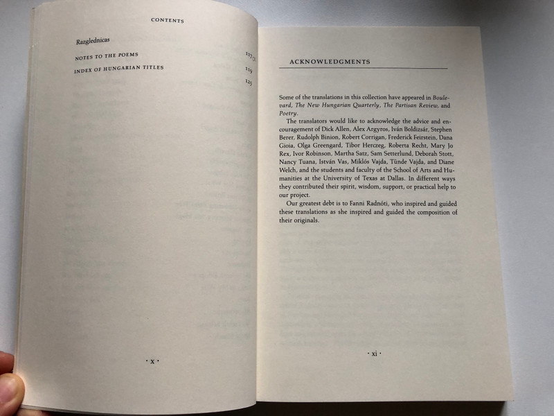 Foamy Sky the Major Poems of Miklos Radnoti  SELECTED AND TRANSLATED by ZSUZSANNA OZSVÁTH AND FREDERICK TURNER  Lockert Library of Poetry in Translation  Princeton University Press, 1992  Paperback (9780691015309)