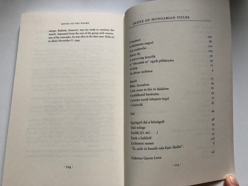 Foamy Sky the Major Poems of Miklos Radnoti  SELECTED AND TRANSLATED by ZSUZSANNA OZSVÁTH AND FREDERICK TURNER  Lockert Library of Poetry in Translation  Princeton University Press, 1992  Paperback (9780691015309)