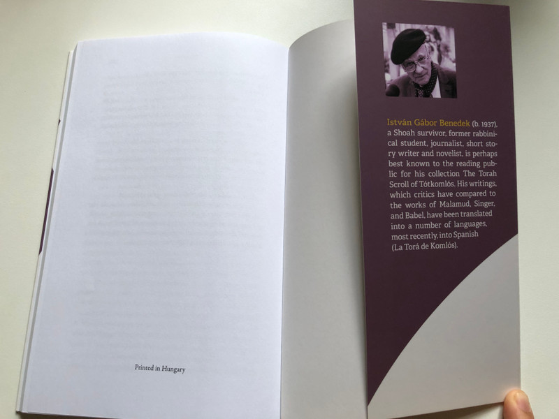 THE TORAH SCROLL OF TÓTKOMLÓS and Other Stories  István Gábor Benedek  Corvina Kiadó, 2019  Paperback (9789631365931)