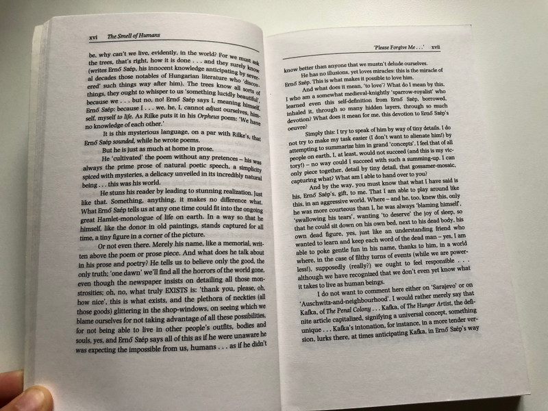 The Smell of Humans A Memoir of the Holocaust in Hungary  ERNŐ SZÉP  TRANSLATED BY JOHN BÁTKI  WITH AN INTRODUCTION BY DEZSŐ TANDORI  Central European University Press, 1994  Paperback (9781858660110)