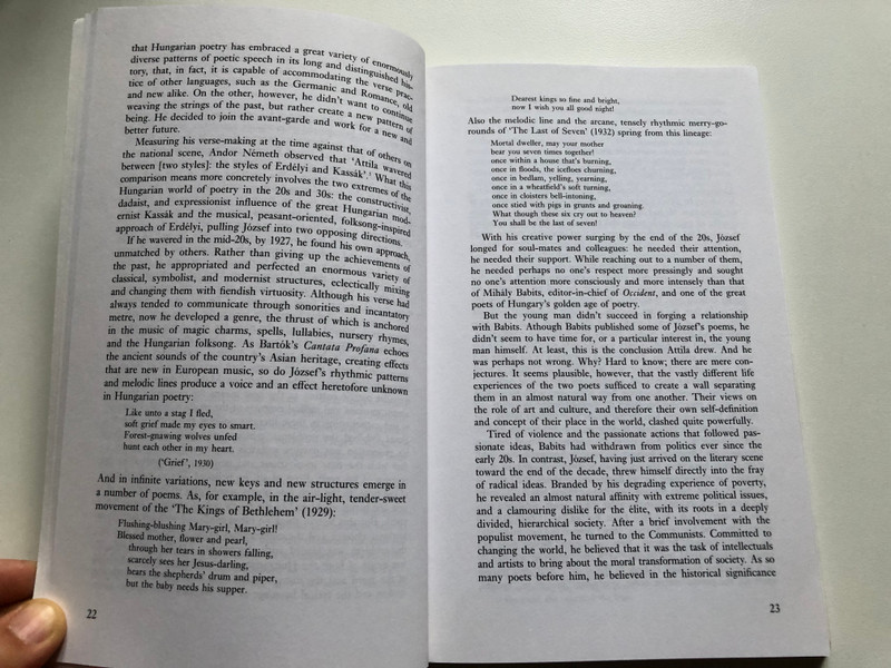The Iron-Blue Vault Selected Poems  Author Attila József  translated by ZSUZSANNA OZSVÁTH & FREDERICK TURNER  Bloodaxe Books, 1999  Paperback (1852245034)