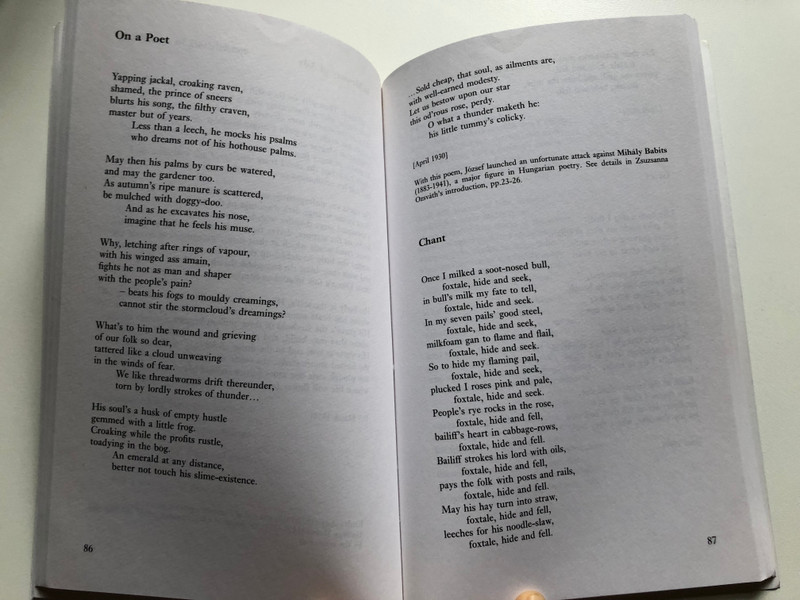 The Iron-Blue Vault Selected Poems  Author Attila József  translated by ZSUZSANNA OZSVÁTH & FREDERICK TURNER  Bloodaxe Books, 1999  Paperback (1852245034)
