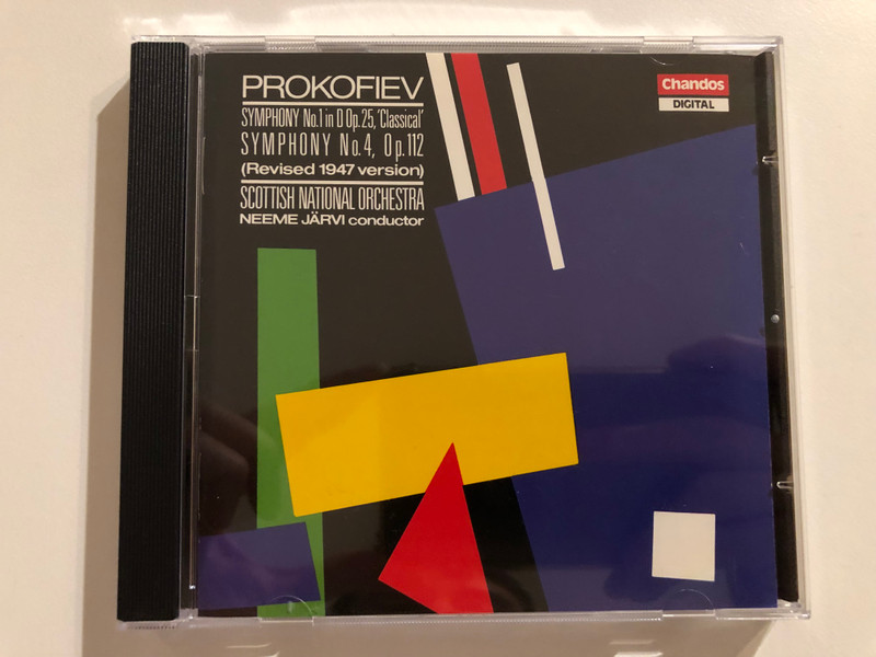 Prokofiev - Symphony No.1 In D Op.25, 'Classical'; Symphony No.4, Op.112 (Revised 1947 Version) - Scottish National Orchestra, Neeme Järvi conductor / Chandos Audio CD 1985 / CHAN 8400