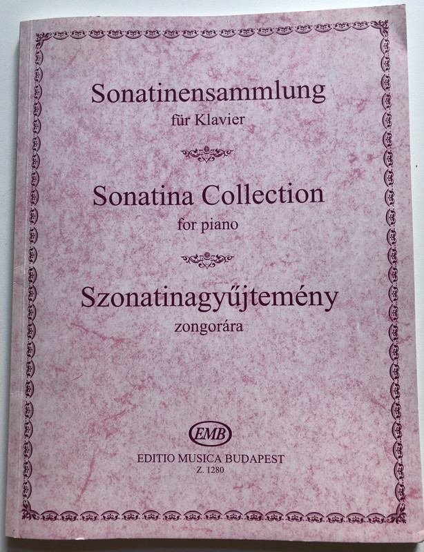 Sonatinensammlung für Klavier / Sonatina Collection for piano / Szonatinagyűjtemény zongorára / Zusammengestellt von - Compiled by - Összeállította: H. HOFMANN Vilma / EDITIO MUSICA BUDAPEST, 1953 / Z. 1280 / Paperback (Z. 1280)