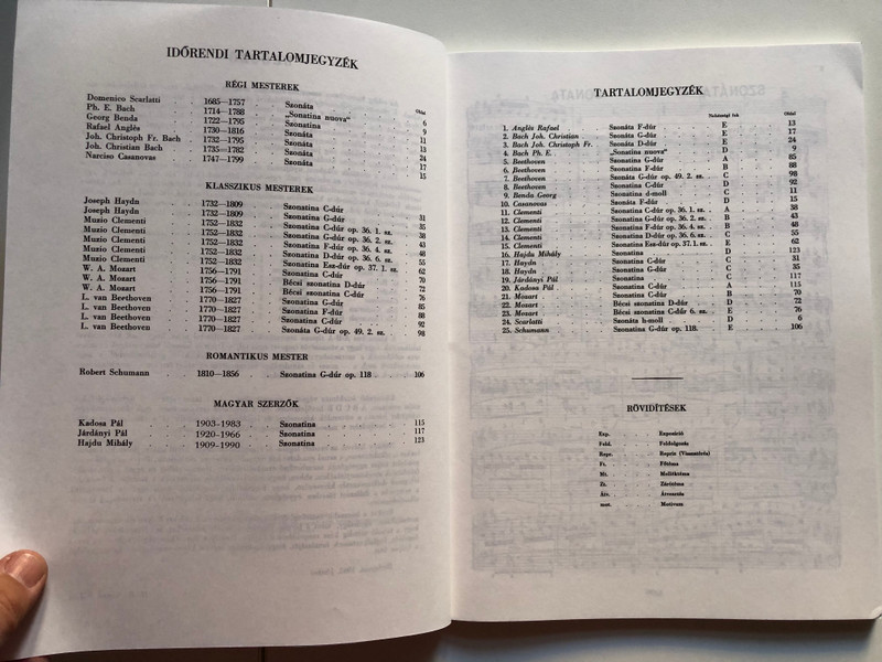 Sonatinensammlung für Klavier  Sonatina Collection for piano  Szonatinagyűjtemény zongorára  Zusammengestellt von - Compiled by - Összeállította H. HOFMANN Vilma  EDITIO MUSICA BUDAPEST, 1953  Z. 1280  Paperback (Z. 1280)