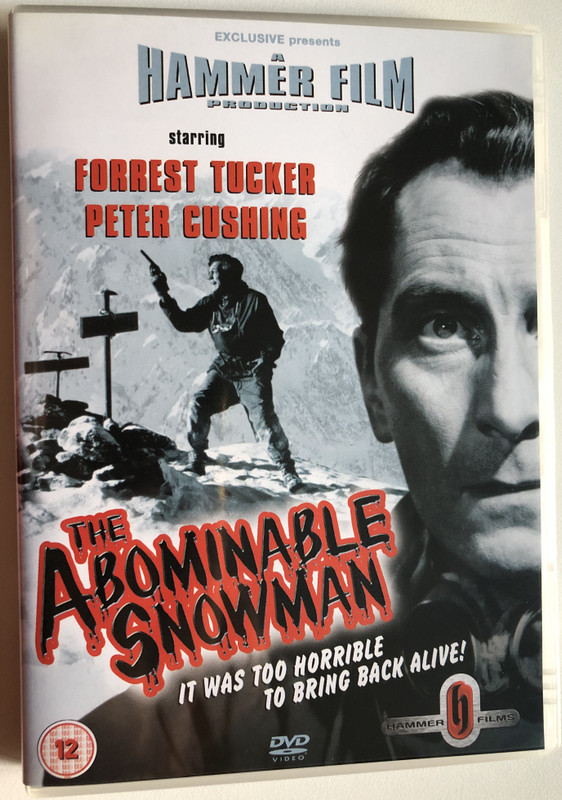 The Abominable Snowman - IT WAS TOO HORRIBLE TO BRING BACK ALIVE! / starring: FORREST TUCKER, PETER CUSHING / A Hammer Film / DVD Video (5019322061656)