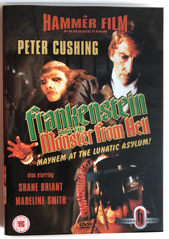 Frankenstein and the Monster from Hell - MAYHEM AT THE LUNATIC ASYLUM!  PETER CUSHING  also starring SHANE BRIANT, MADELINE SMITH  A HAMMER FILM PRODUCTION  DVD Video (5019322061700)