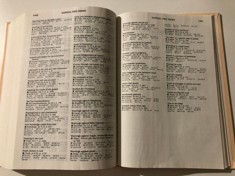 The Niv Topical Study Bible: New International Version / Words of Christ in red letter / Intext Topical Notes / Book Introductions, Theme Charts and intext Theme Notes / Old Testament in the New charts / Sixteen color maps and a Map Index (0310919339)