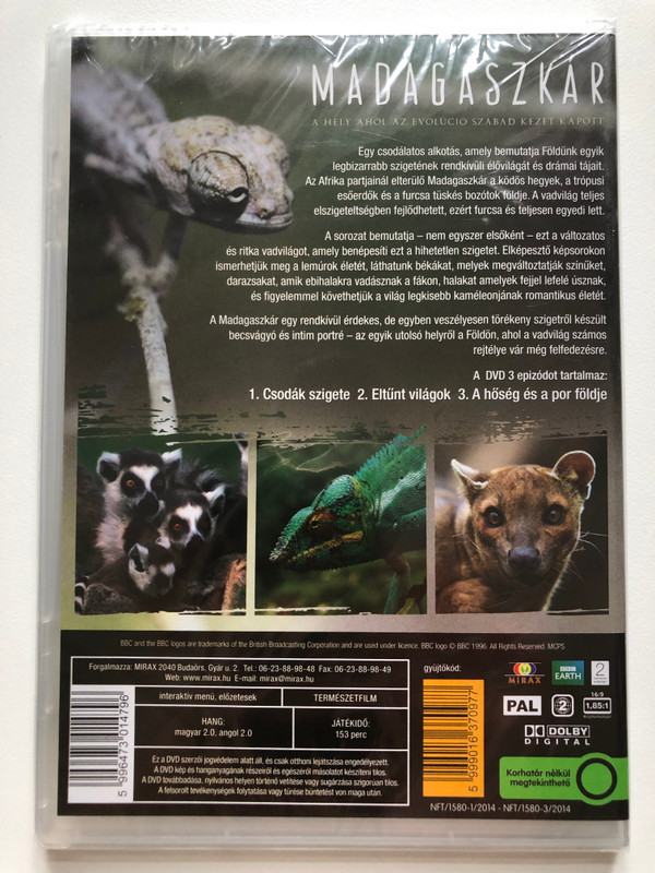 MADAGASZKAR / 1. Island of miracles 2. Vanished worlds 3. The land of heat and dust / NATURE FILM / It can be viewed without age limit / DVD (5996473014796)