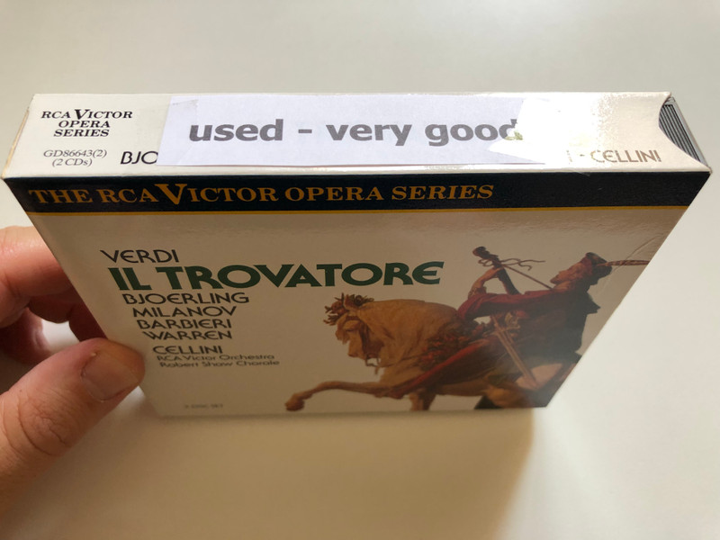 Verdi: Il Trovatore - Bjoerling, Milanov, Barbieri, Warren, Cellini, RCA Victor Orchestra, Robert Shaw Chorale / RCA Victor 2x Audio CD 1988 / GD86643(2)