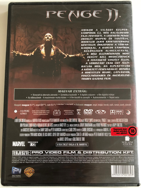 Penge 2. / Blade II / WESLEY SNIPES / DVD Video (5996514001853)