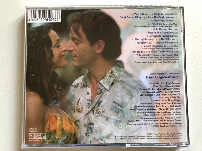 Passionada (Original Motion Picture Soundtrack) - Music Composed by Harry Gregson-Williams / Varèse Sarabande Audio CD 2003 / VSD-6497