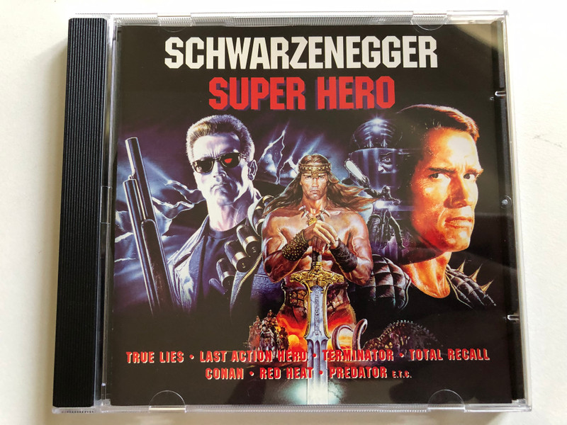 Schwarzenegger Super Hero - True Lies; Last Action Hero; Terminator; Total Recall; Conan; Raw Heat; Predator; etc / Cinerama Audio CD 1994 / 0022232 CIN