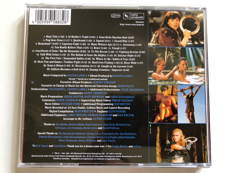 Xena: Warrior Princess, Volume Two (Original Television Soundtrack) - Music By Joseph LoDuca / Varèse Sarabande Audio CD 1997 / VSD-5883