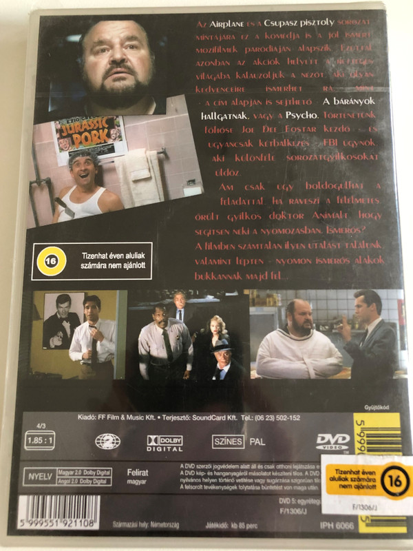 a báránysültek hallgatnak  the silence of the hams  billy Zane dom Deluise  MAGYAR SZINKRONNAL ÉS FELIRATTAL  SUMMIT ENTERTAINMENT  DVD Video (5999551921108)