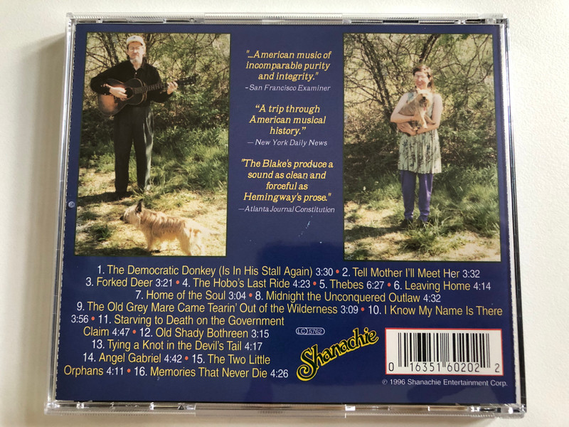 Norman & Nancy Blake – The Hobo's Last Ride / Shanachie Audi CD 1996 / 6020