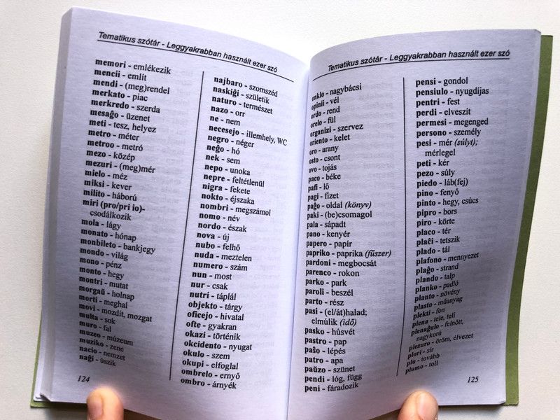 MAGYAR-ESZPERANTÓ tematikus szótár 2. bövitett, átdolgozott kiadás (HUNGARIAN-ESPERANTO thematic dictionary 2nd expanded, revised edition) by Rincz Oszkár/ Kiadó:Peranto Kiadó (9637397078)