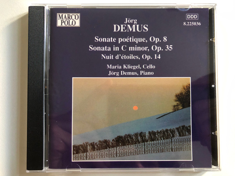 Jörg Demus – Sonate Poétique, Op. 8; Sonata in C minor, Op. 35; Nuit d'etoiles, Op. 14 - Maria Kliegel (cello), Jorg Demus (piano) / Marco Polo Audio CD 1998 / 8.225036
