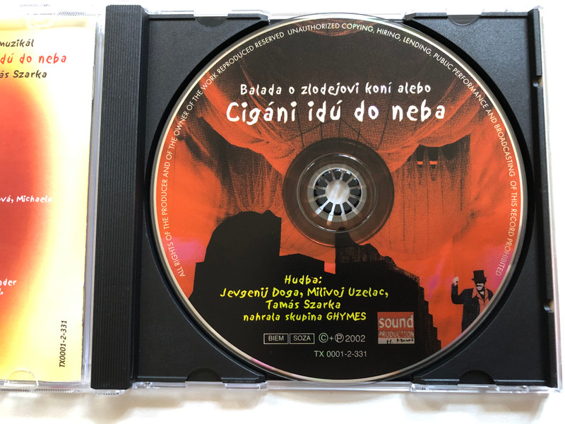 Balada o zlodejovi koni alebp: Cigani idu do neba - ... s hviezdami ako: Ivo Gogal, Katarina Hasprova, Henrich Šiška, Jaro Gažo, Miloš Stančik, Martina Majernikova, a mnohymi inymi... / Sound Production Audio CD 2002 / TX0001-2-331