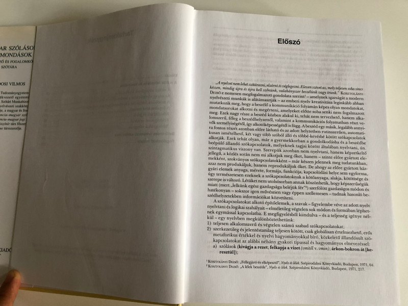 MAGYAR SZÓLÁSOK, KÖZMONDÁSOK - BÁRDOSI VILMOS / ÉRTELMEZŐ ÉS FOGALOMKÖRI SZÓTÁRA / TINTA KÖNYVKIADÓ / Hardcover (9789639902046)