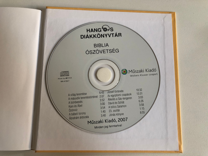 HANGOS DIÁKKÖNYVTÁR / Biblia Ószövetség / Turcsányi Márta / Hallgasd és használd, bárhol és bármikor! / CD Included / Műszaki Könyvkiadó, 2007 / Hardcover (9789631641592)