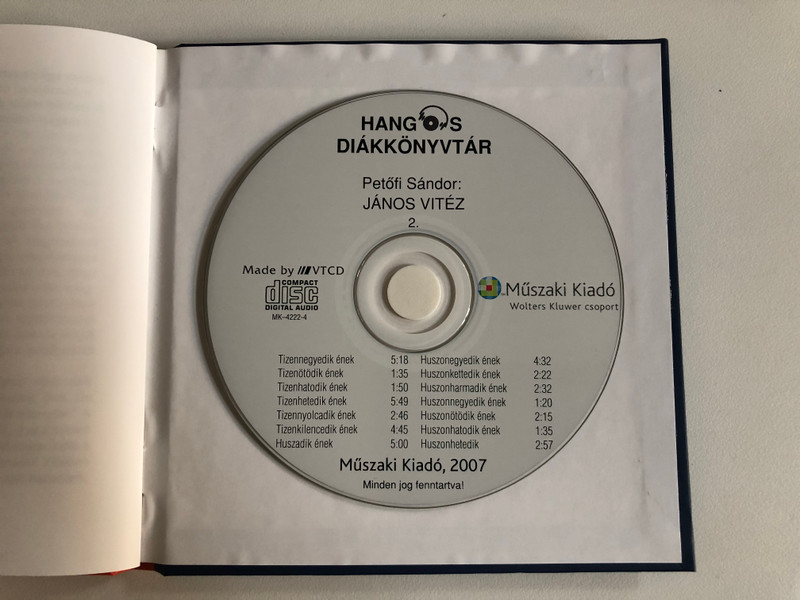HANGOS DIÁKKÖNYVTÁR -JÁNOS VITÉZ, Petőfi Sándor / Hallgasd és használd, bárhol és bármikor! / Műszaki Kiadó, Budapest / Hardcover (9789631642223)