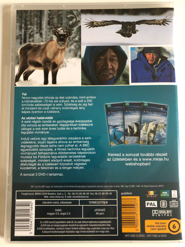 A fagy birodalma - David Attenborough  AZ EMBERISÉG BOLYGÓJA sorozat alkotóitól  3. DVD  BBC Earth  DVD Video (5996473014840)