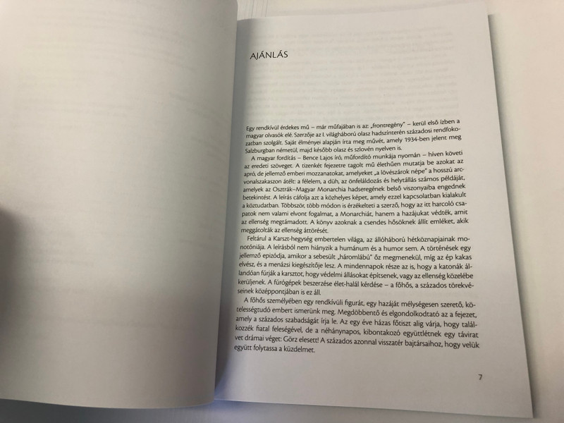 A Karszt Egy könyv az Isonzóról  Kornel Abel, Péter Szemes  Zrínyi Kiadó, 2015  Paperback (9789633276396)