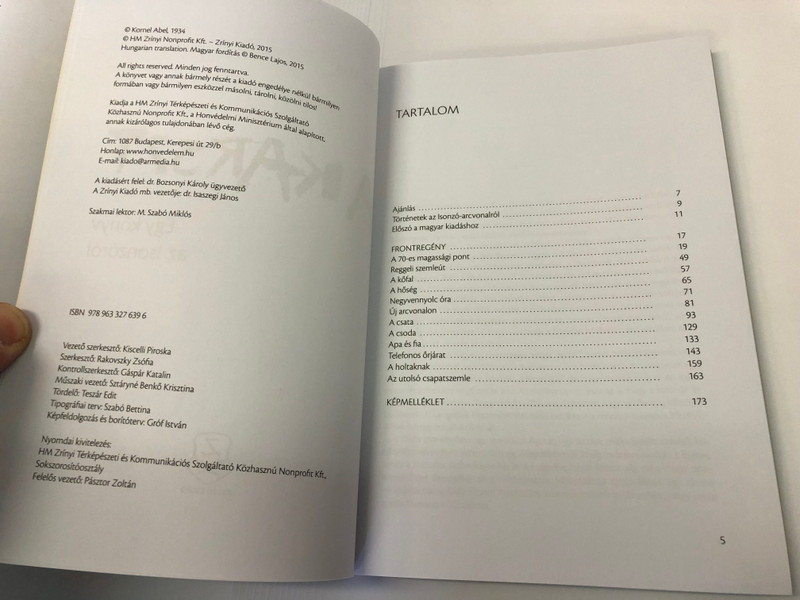 A Karszt Egy könyv az Isonzóról  Kornel Abel, Péter Szemes  Zrínyi Kiadó, 2015  Paperback (9789633276396)