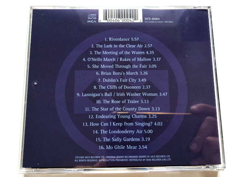 Pan Pipes: Romance Of Ireland - Performed by The John Anderson Orchestra / Includes Riverdance; She Moved Through The Fair (Belfast Child); The Rose Of Tralee; Dublin's Fair Cry; Cliffs Of Dooneen / MCA Records Audio CD 1995 / MCD 60004