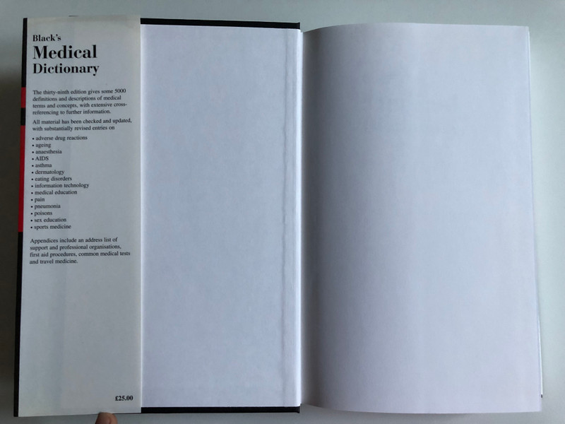 Black's Medical Dictionary  Edited by Gordon Macpherson  An encyclopaedic dictionary in one handy volume  A & C Black, 1999  Hardcover (9780713645668)
