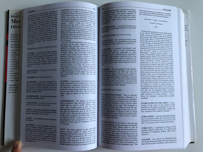 Black's Medical Dictionary  Edited by Gordon Macpherson  An encyclopaedic dictionary in one handy volume  A & C Black, 1999  Hardcover (9780713645668)