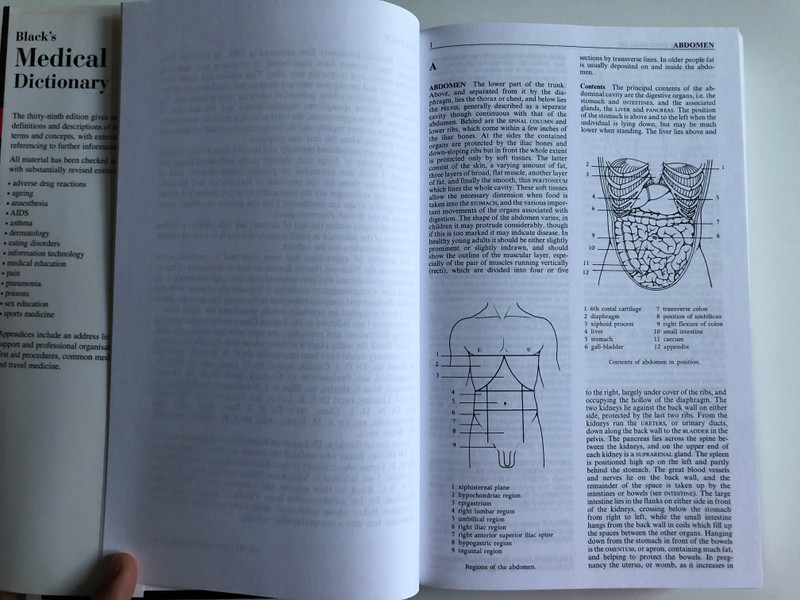 Black's Medical Dictionary  Edited by Gordon Macpherson  An encyclopaedic dictionary in one handy volume  A & C Black, 1999  Hardcover (9780713645668)