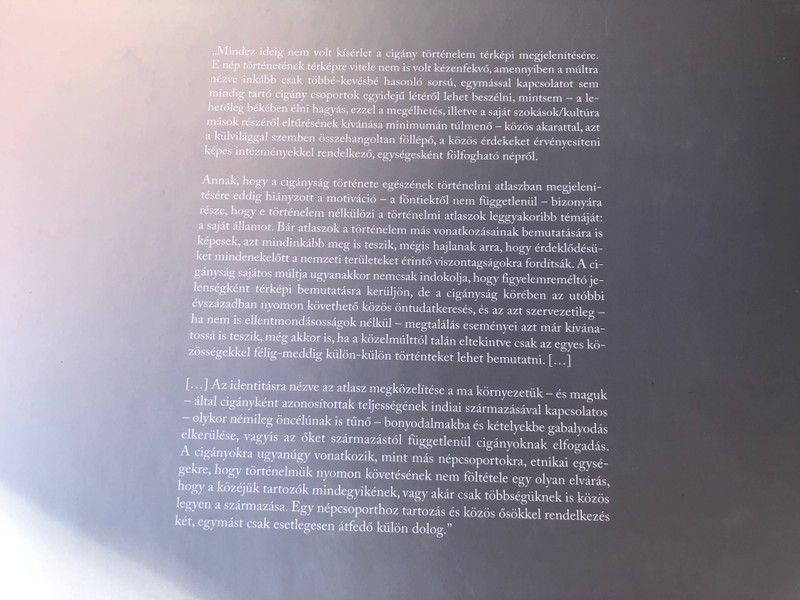 A CIGÁNYSÁG TÖRTÉNETÉNEK ATLASZA  TÉRKÉPEZETT ROMA TÖRTÉNELEM  BEREZNAY ANDRÁS  
