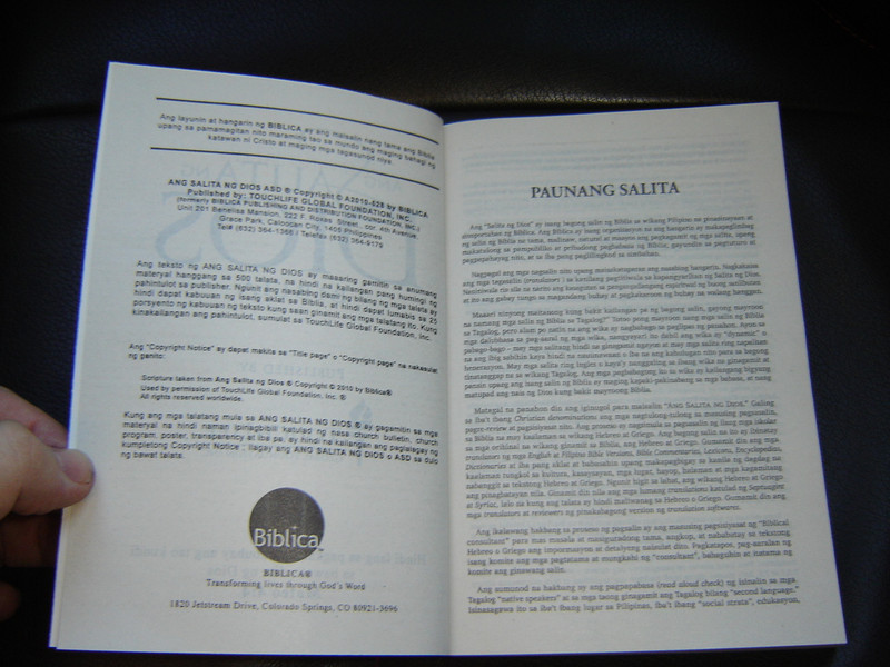 Tagalog Modern Bible Beautiful Road on the cover / ASD New Contemporary Translation / Ang Salita ng Dios BIBLIA