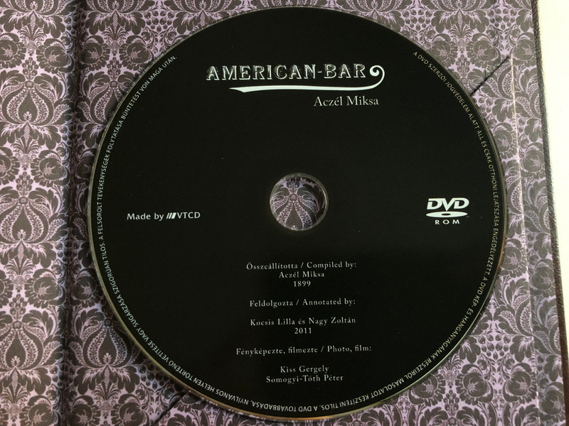 AMERICAN BAR  Útmutató az amerikai hüsitő és hevitő italok készítéséhez  Aczél Miksa  Ara 2 korona.  Boook Kiadó Kft.  DVD Included  Hardcover (9789630808538)