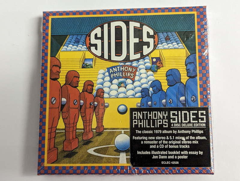 Anthony Phillips – Sides / 4 Disc Deluxe Edition / The classic 1979 album by Anthony Philips / Featuring new stereo & 5. 1 mixes of the album, a remaster of the original stereo mix / Esoteric Recordings 3x Audio CD + DVD Audio CD 2016 / ECLEC 42528