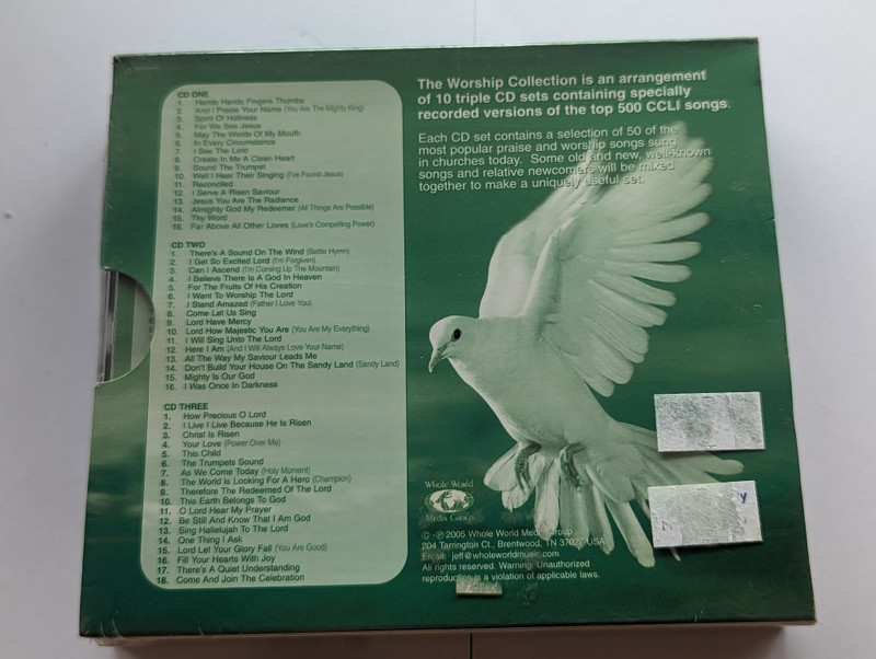 The Worship Collection  VOLUME EIGHT COME LET US SING  50 SONGS TODAYS CHURCHES ARE SINGING  3 CD Box Set (9323078005267)