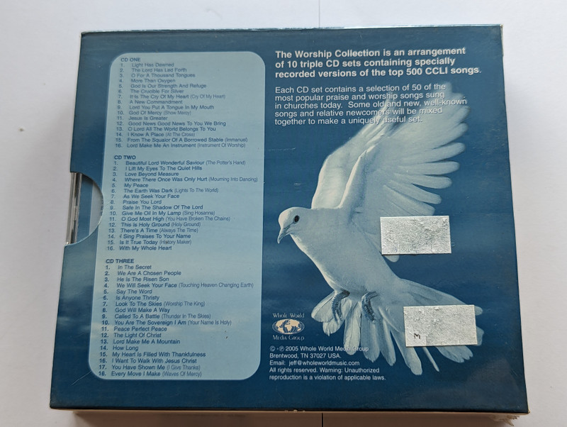 The Worship Collection  VOLUME NINE WITH MY WHOLE HEART  50 SONGS TODAYS CHURCHES ARE SINGING  3 CD Box Set (9323078005809)