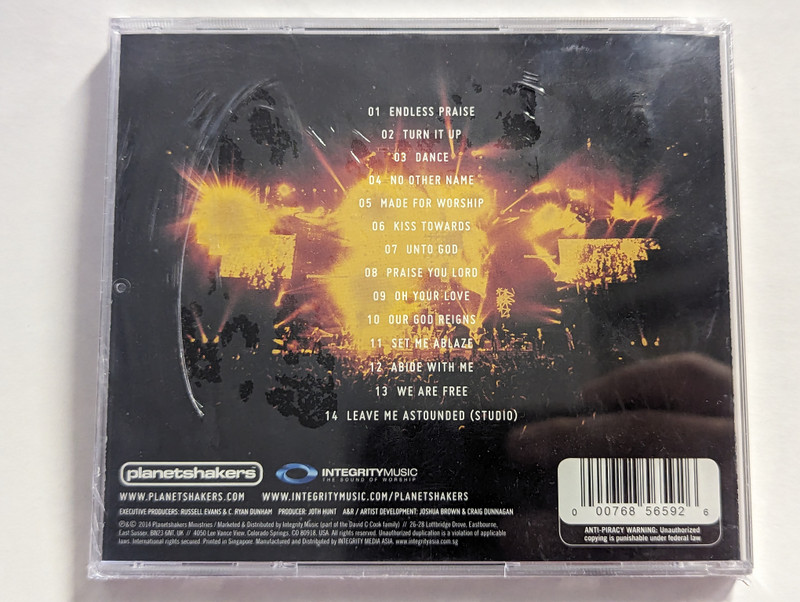 Planetshakers – Endless Praise - Live / Integrity Music Audio CD 2014 / 56592