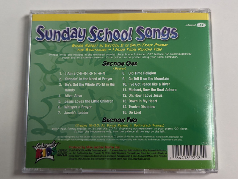 Cedarmont Platinum Collection - 91 Classic Christian Songs For Kids / 5 Enhanced CDs Hours of Music with Bonus Lyrics and Celoring Activities / Bonus Split-track Versions Included for Sing-along / 5x Audio CD, Box Set / 084418405626