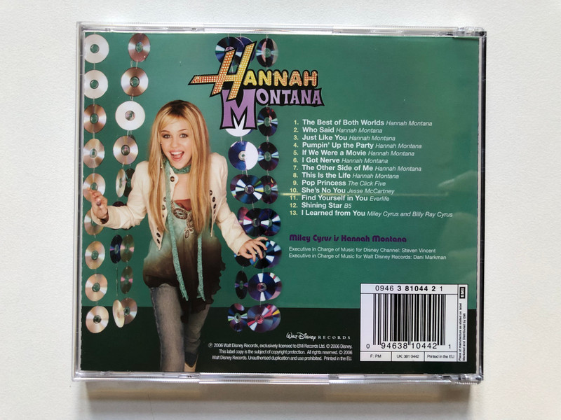 Hannah Montana  SONGS FROM AND INSPIRED BY THE HIT TV SERIES  Disney Channel  Walt Disney Records  Audio CD (094638104421)