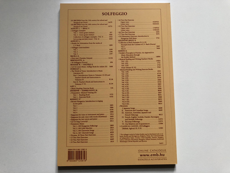 CLASSICAL CANONS without text / Handbook of Solfeggio / New edition edited by Agócsy László / Compiled and commentaries by Molnár Antal / sheet music (9790080125816)