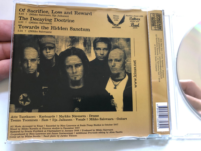 Kivas - Of Sacrifice Loss & Reward  Audio CD (0602517635791)