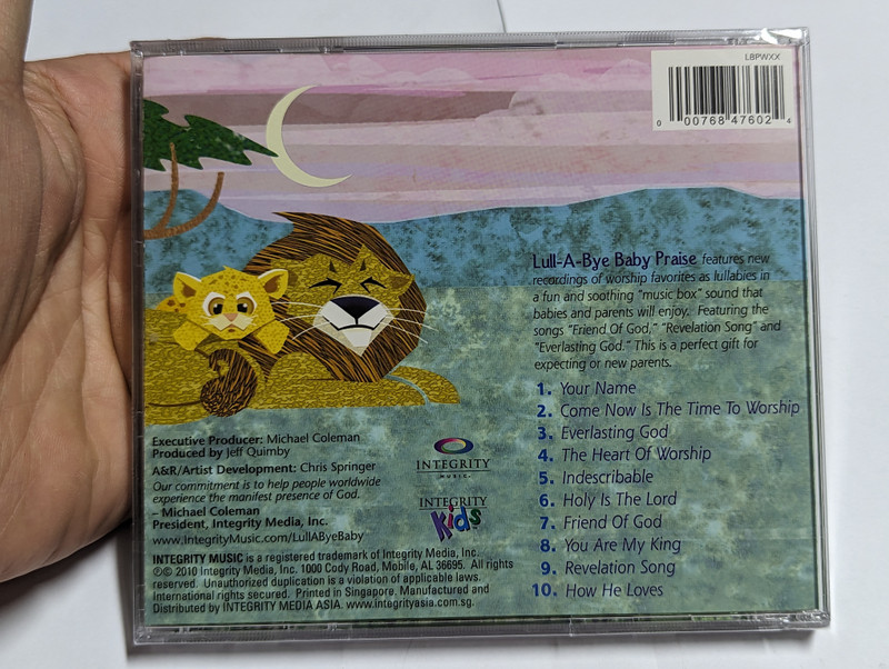 Lull-A-Bye Baby - Praise (Instrumental Worship Melodies) / Integrity Music Audio CD 2010 / 47602