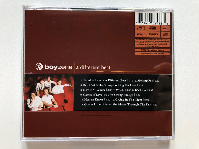 Boyzone – A Different Beat / Polydor Audio CD 1996 / 5337422