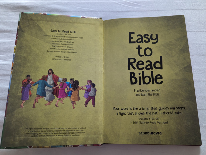 Easy to Read Bible / Practice your reading and learn the Bible / Suitable for first readers / Hardcover with foam (9788772032108)