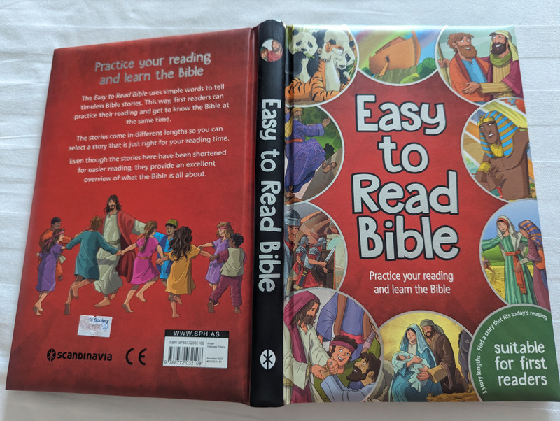 Easy to Read Bible / Practice your reading and learn the Bible / Suitable for first readers / Hardcover with foam (9788772032108)