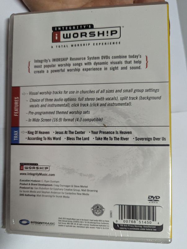 INTEGRITY'S iWORSHIP A TOTAL WORSHIP EXPERIENCE  DVD Volume Z  POWERFUL, FULL-LENGTH SONG MOVIES  DESIGNED TO ENHANCE AND ENLIVEN ANY WORSHIP SERVICE  DVD (000768514504)